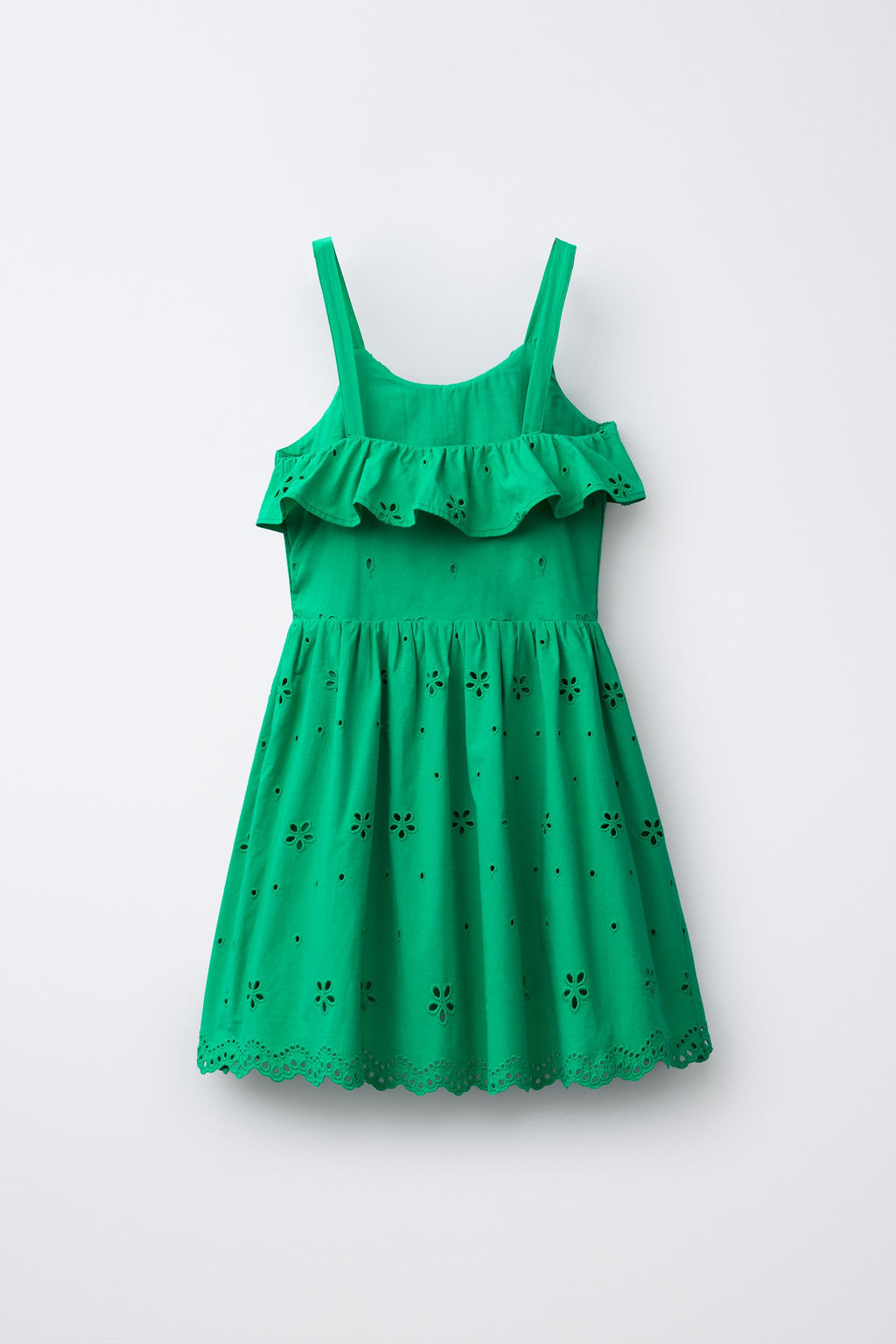 VESTIDO BORDADO SCHIFFLY VOLANTES / Verde - Zara фото 6