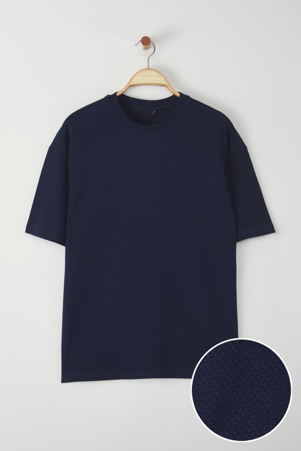 TRENDYOL MAN Lacivert Oversize/Genis Kesim %100 Pamuklu Etiketli T-Shirt TMNSS25TS00115 - Trendyolmilla фото 10
