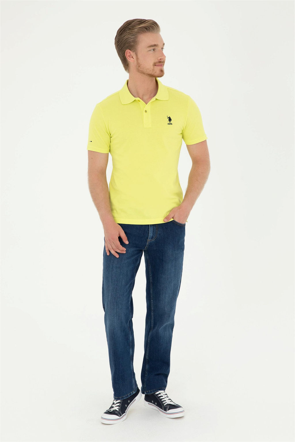 U. S. Polo Assn / Мужская базовая футболка фисташкового цвета - U.s. polo assn фото 4