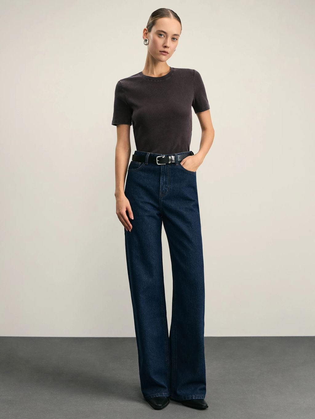 Футболка с эффектом стирки / Zarina  фото 2