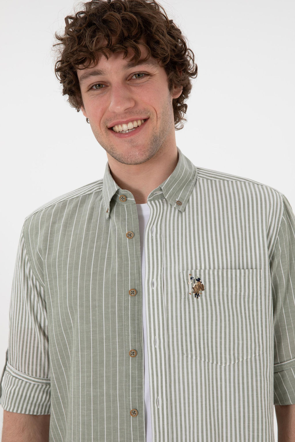 Erkek Koyu Haki Uzun Kollu G_mlek Sepette S_rpriz _ndirim - U.s. polo assn фото 2