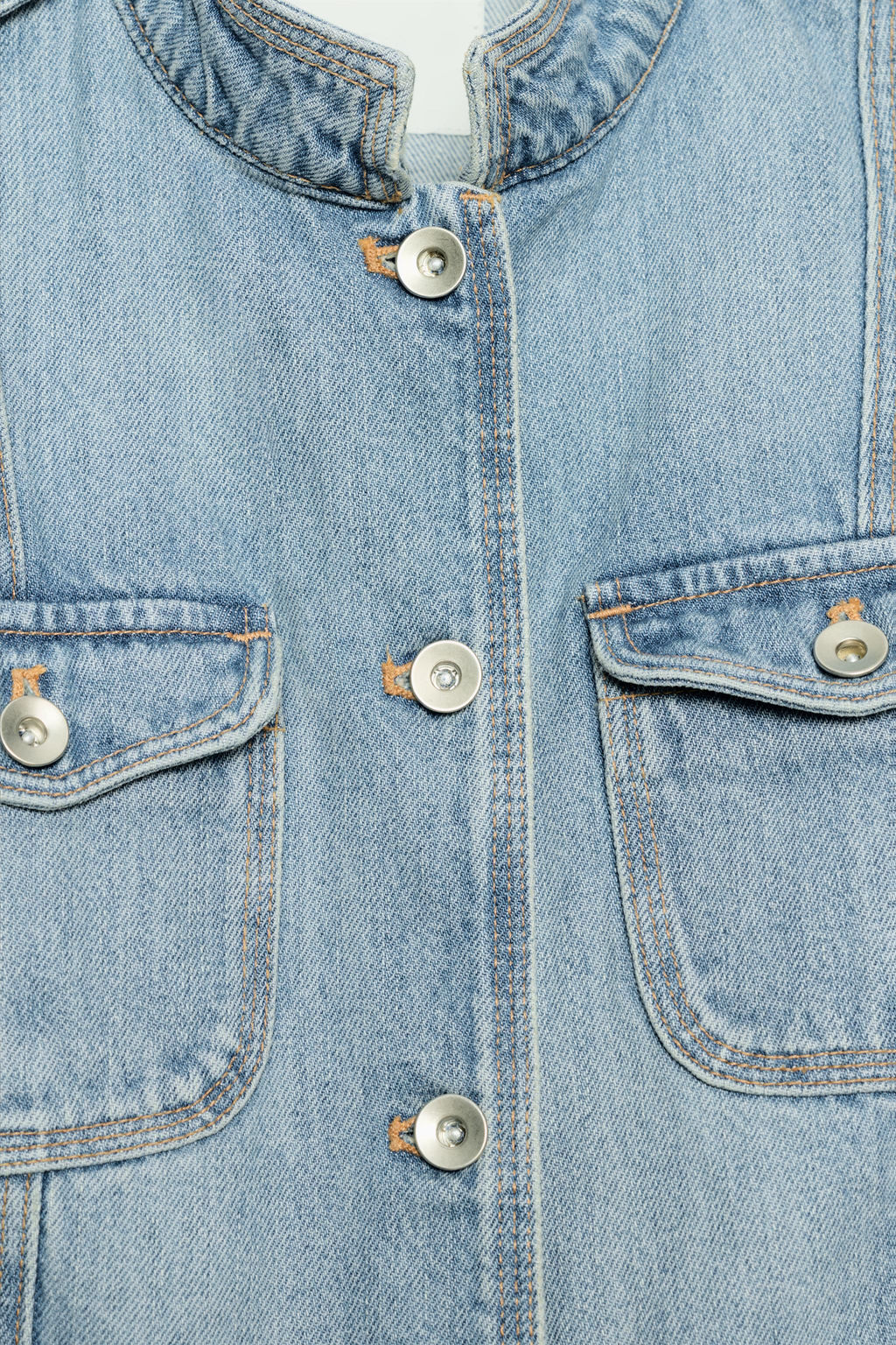 CAZADORA DENIM TRF BOLSILLOS / Azul - Zara фото 6
