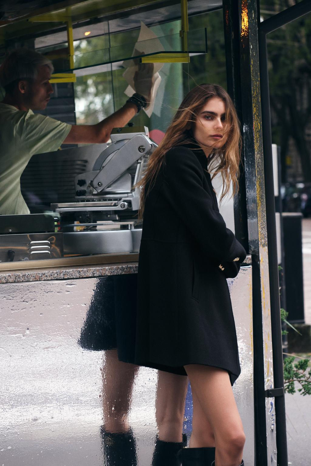 WOOL BLEND DOUBLE-BREASTED COAT - Zara фото 5