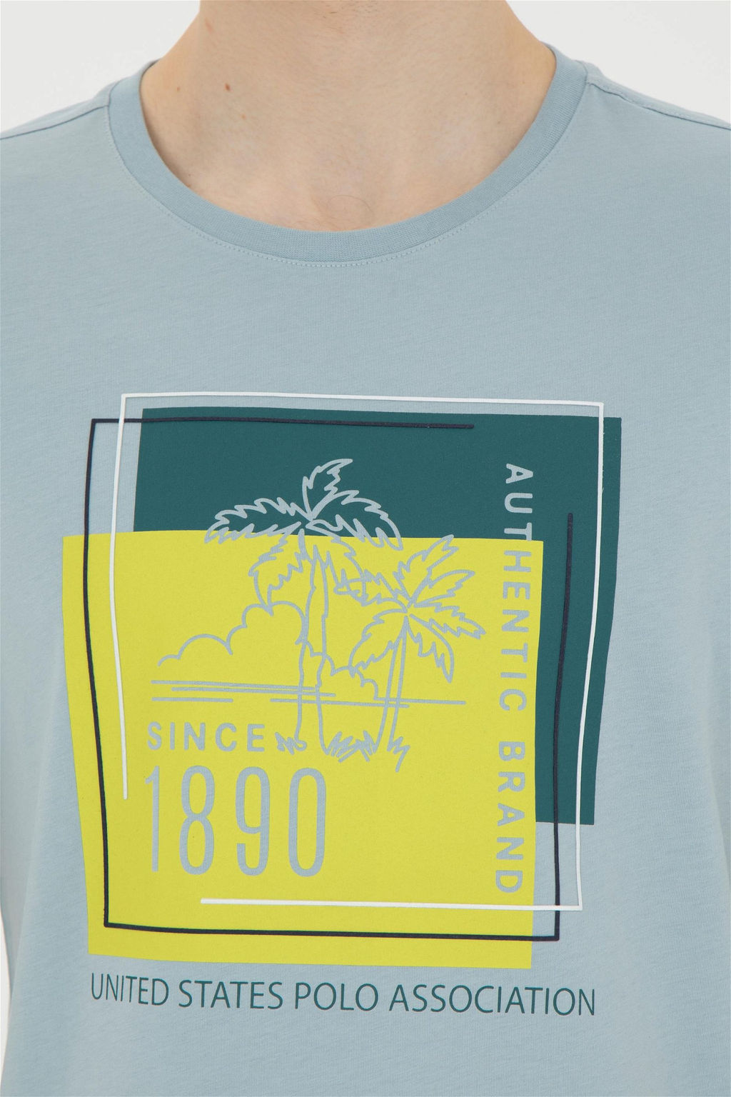 Мужская футболка водно-зеленого цвета - U.s. polo assn фото 7