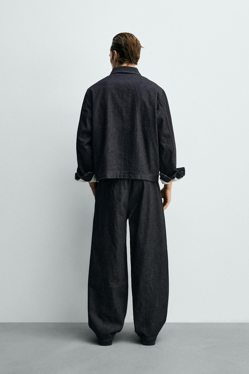 BARREL FIT DENIM CHINO TROUSERS - Zara фото 13