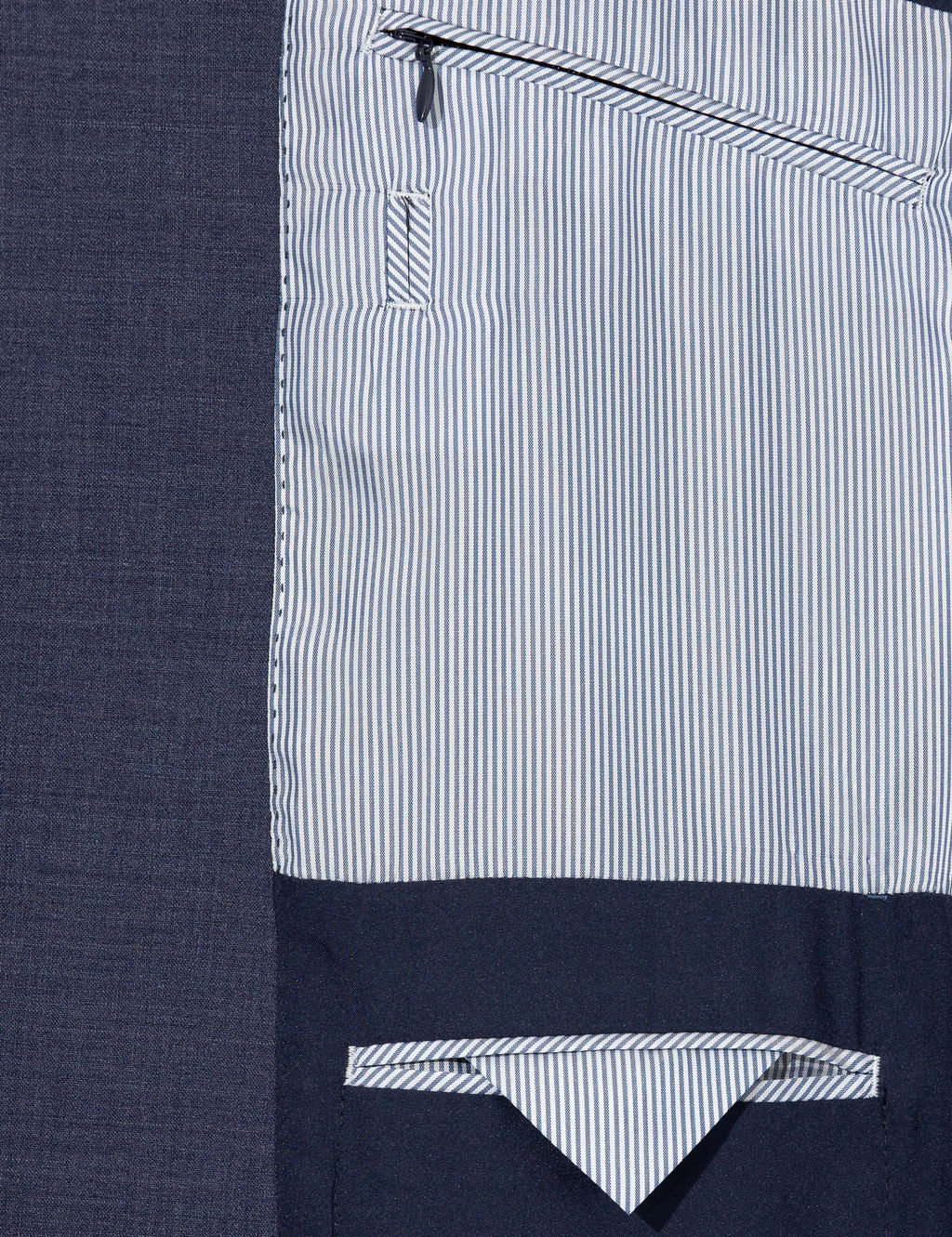 Светло-темно-синий приталенный костюм - Cacharel фото 18