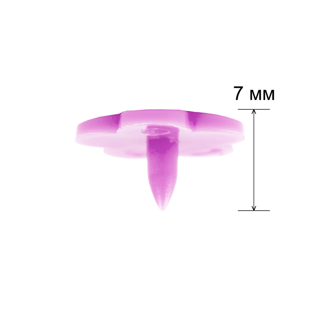 Кнопка Micron POM-12 FL/500 Кнопки пластиковые пластик d 12 мм 500 шт. № 013 фиолетовый