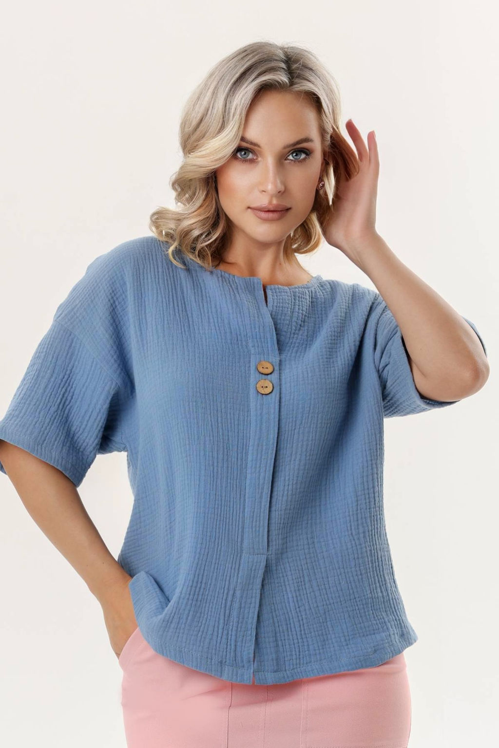 Блузка 4292/03/Джинсовый - Rise фото 2