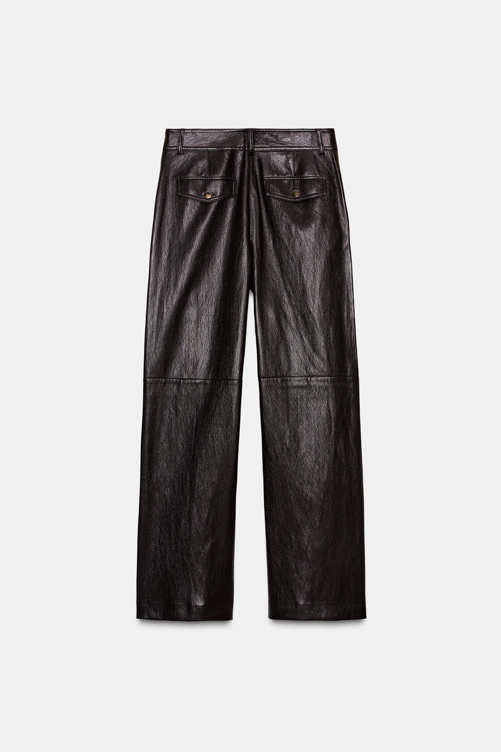 FAUX LEATHER STRAIGHT TROUSERS - Zara фото 3