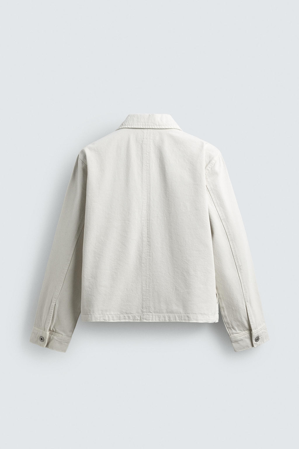 SOBRECAMISA DENIM CREMALLERA / Blanco - Zara фото 8