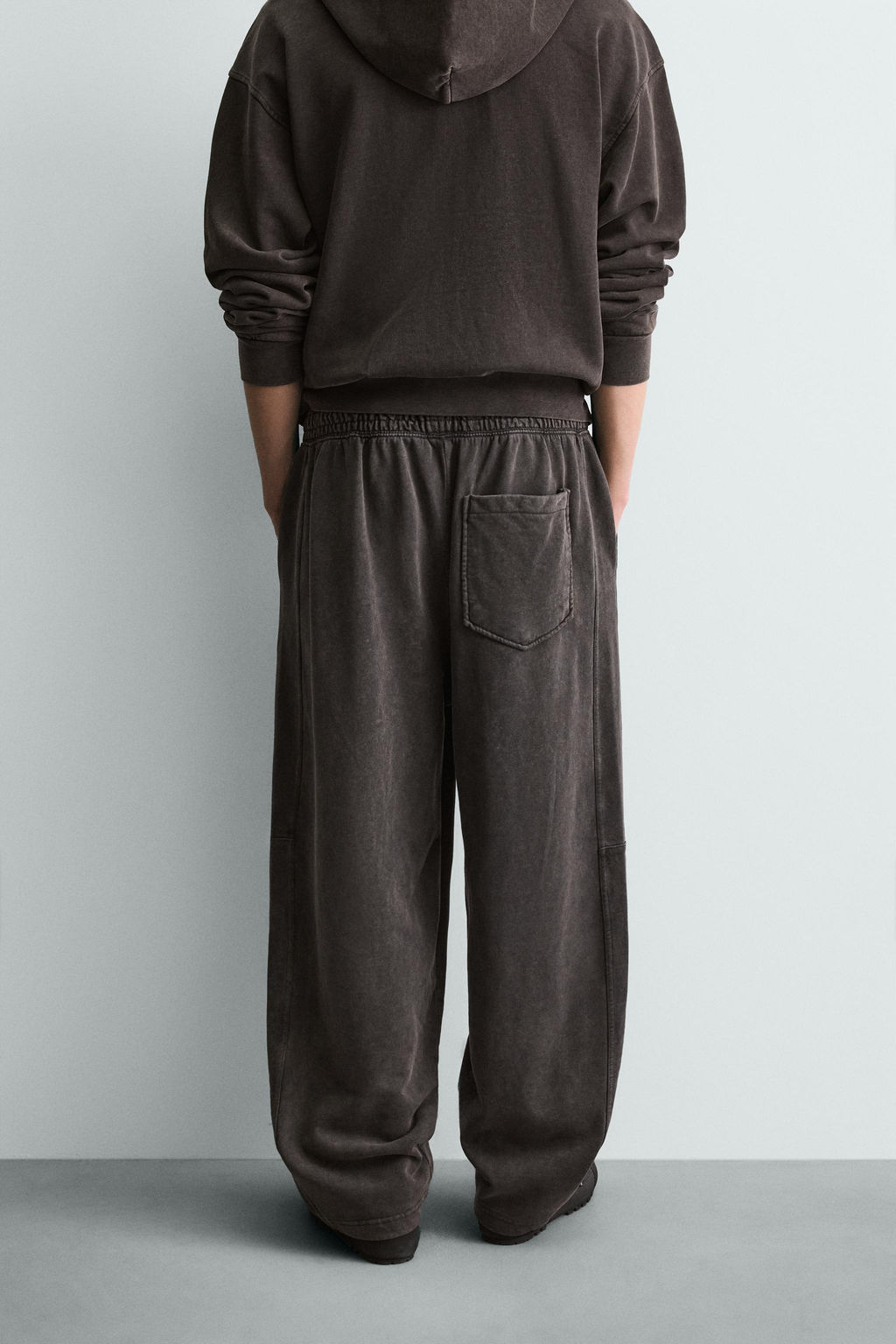 WASHED BALLOON FIT JOGGER TROUSERS - Zara фото 3
