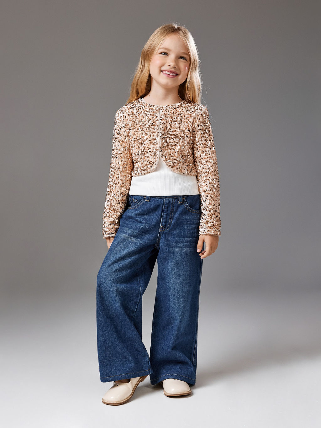 ACOOLA / Жакет детский для девочек Velentiya золотой фото 6