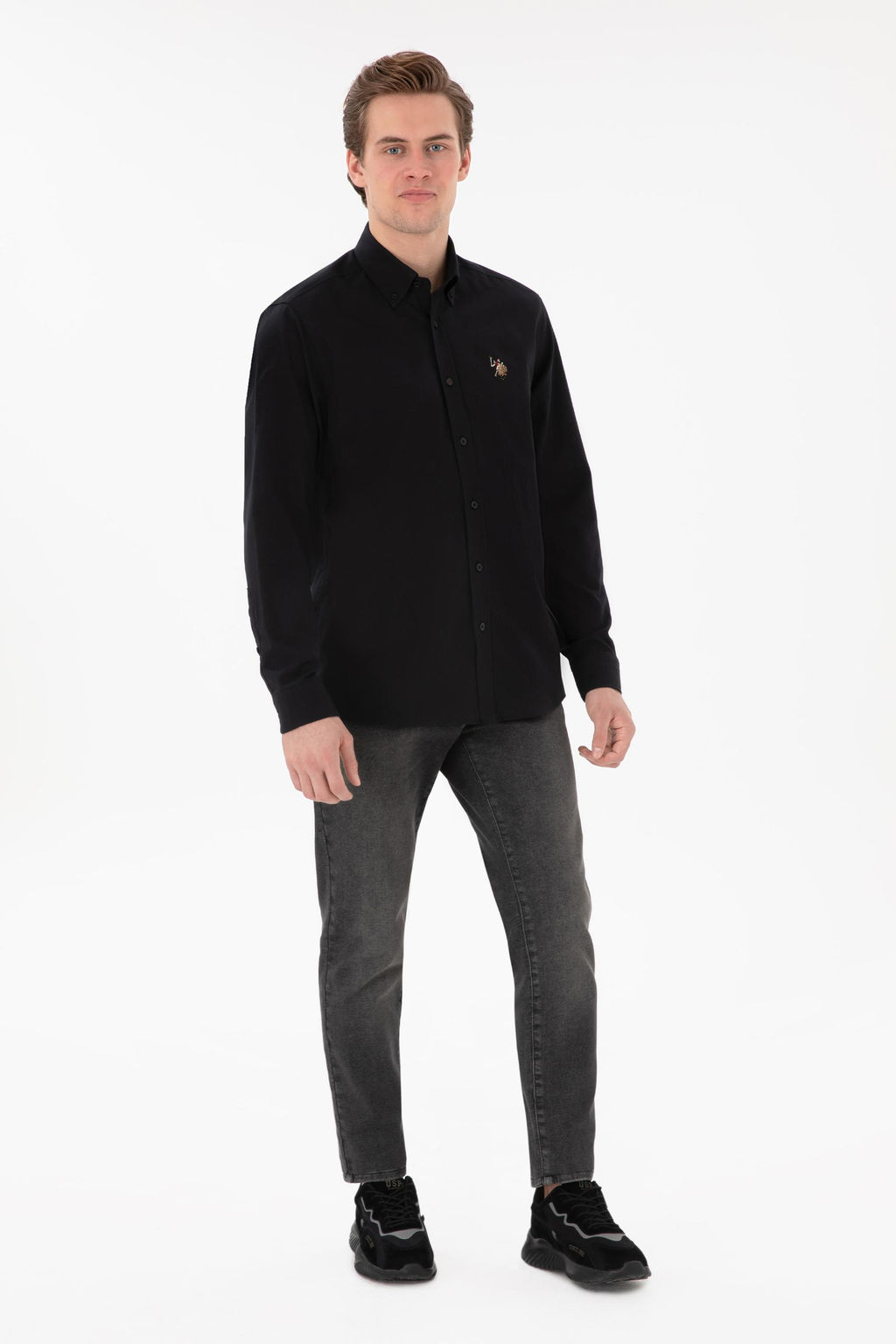 Erkek Siyah Uzun Kollu Basic G_mlek Sepette S_rpriz _ndirim - U.s. polo assn фото 4