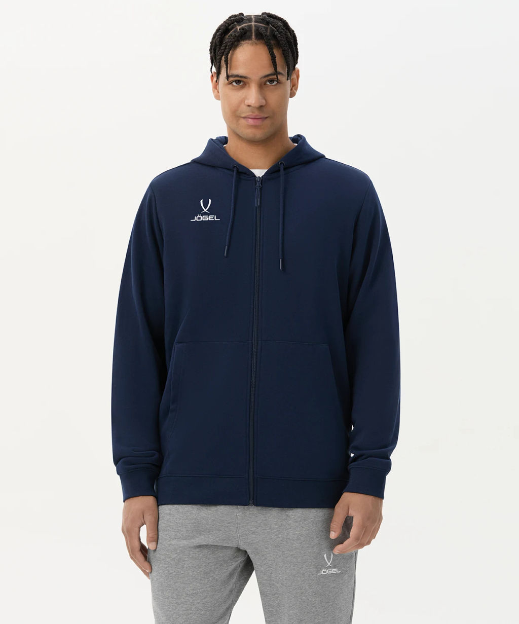 Худи на молнии JOGEL ESSENTIAL Cotton FZ Hoodie, темно-синий  фото 6