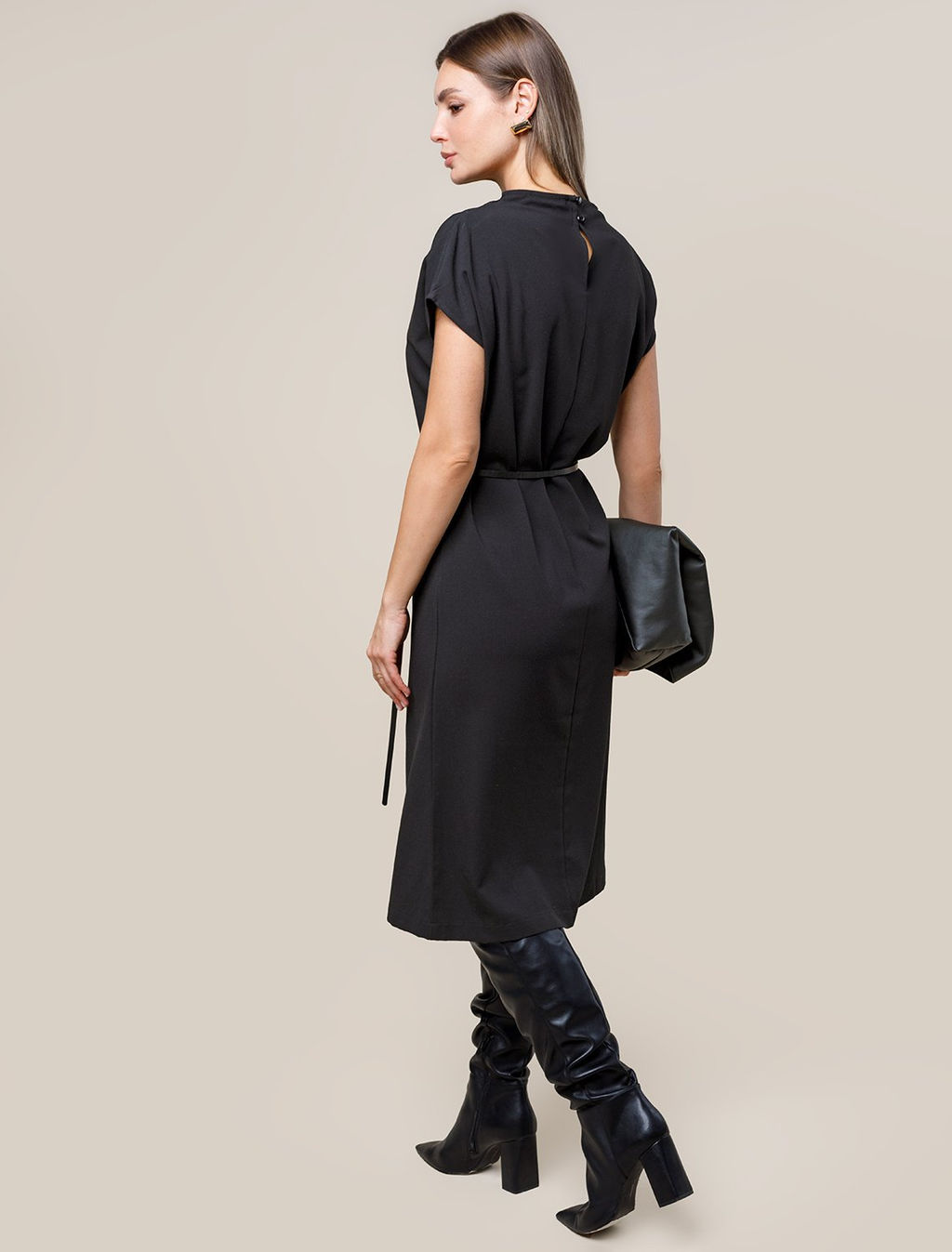 Платье Vilatte из крепа черное  фото 2