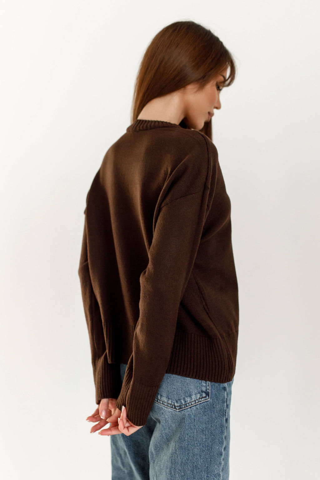 4103 ТЕМНО-БЕЖЕВЫЙ СВИТЕР - Karolina фото 14