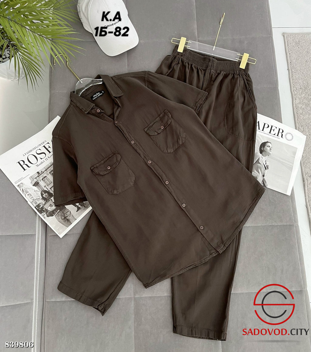 Костюм (рубашка и брюки) свободного кроя - Bruno фото 4