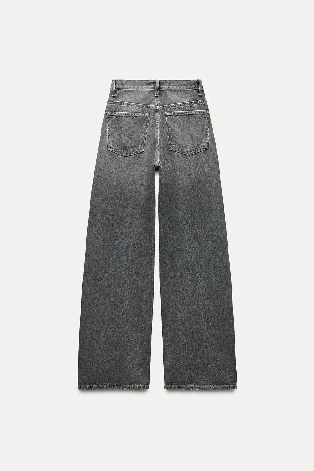 TRF MID-WAIST WIDE-LEG CROSSOVER JEANS - Zara фото 6
