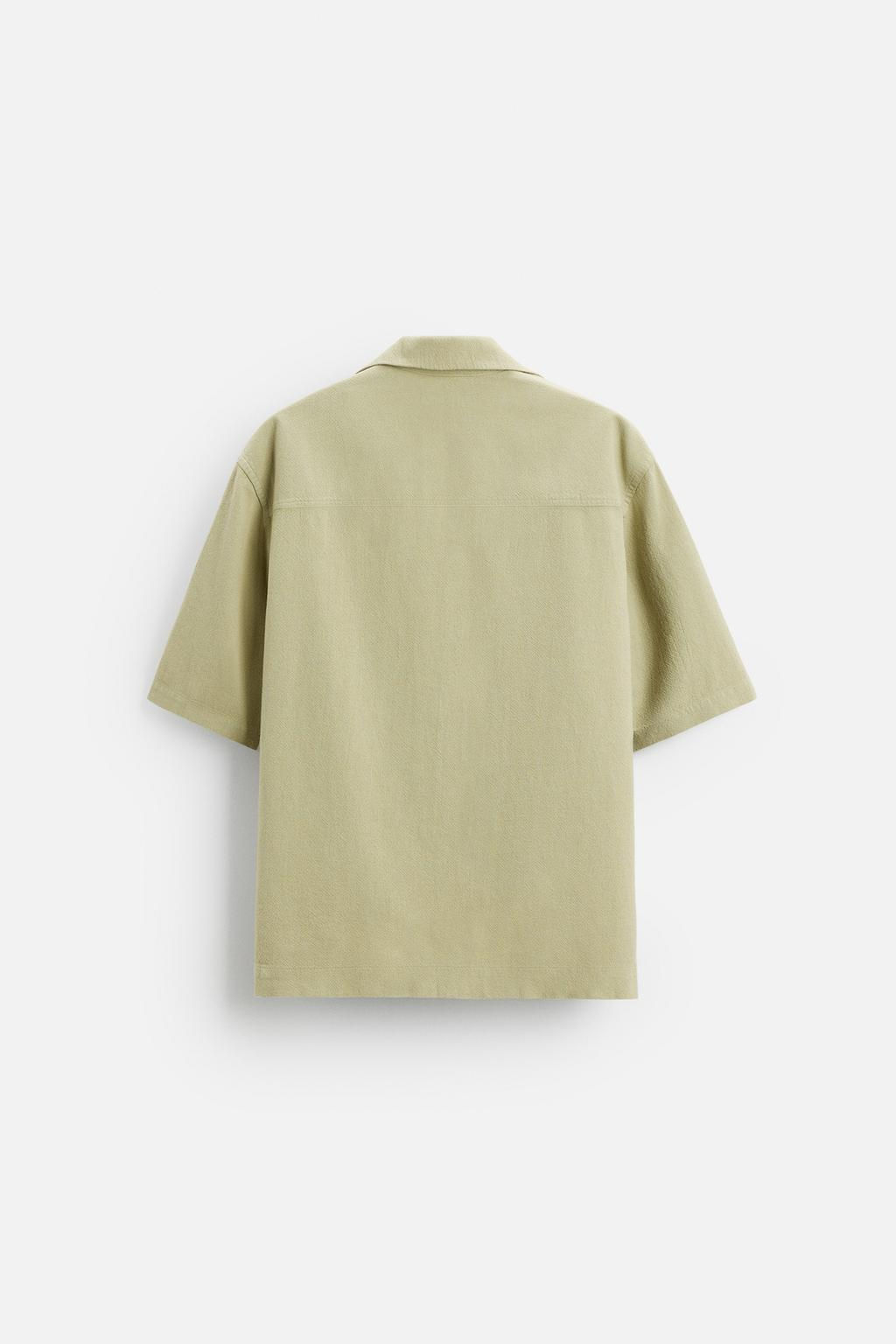 EMBROIDERED TEXTURED WEAVE SHIRT - Zara фото 7