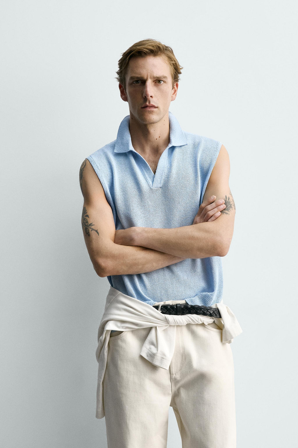 CAMISA PUNTO RELAXED FIT / Beige claro - Zara фото 12