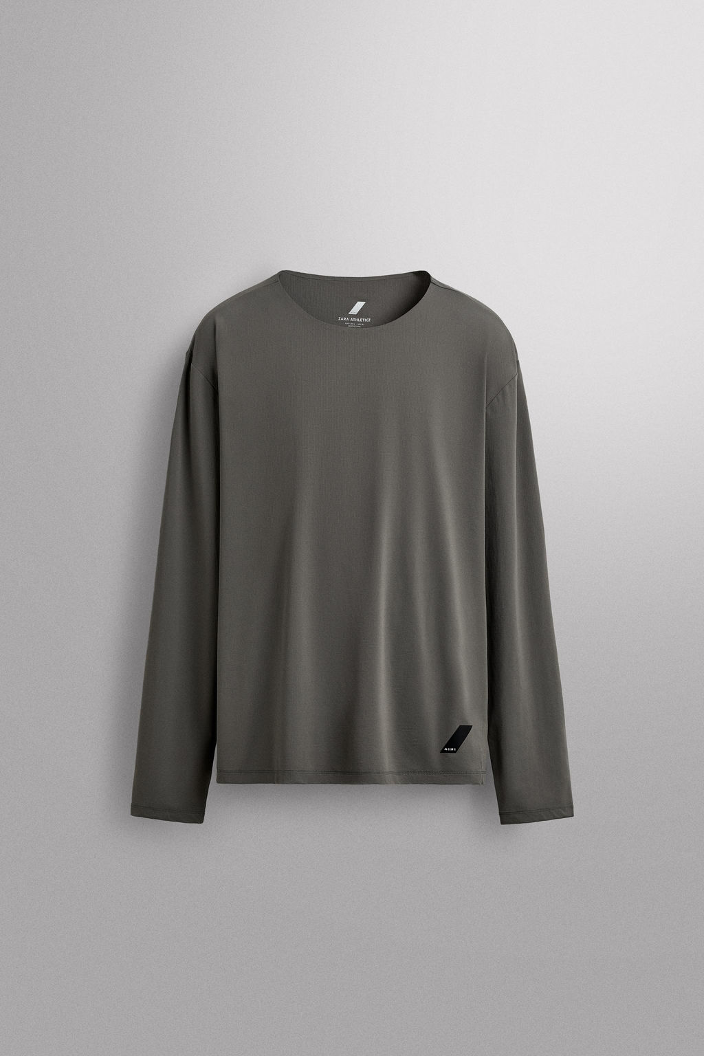 CAMISETA T?CNICA RUNNING MANGA LARGA GR?FICO / Gris medio - Zara фото 6