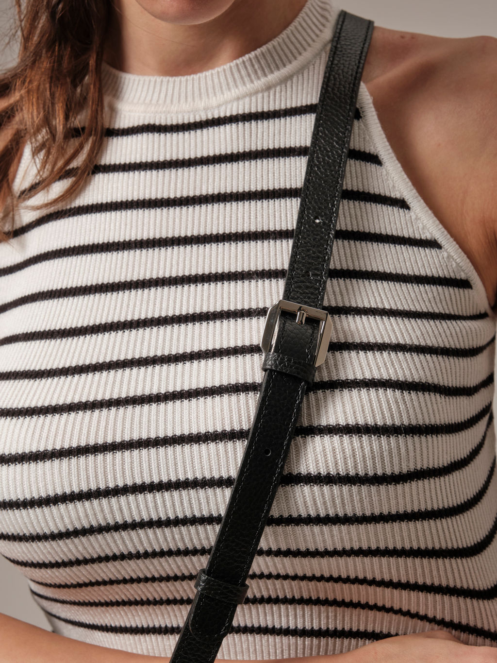 Сумка кожаная через плечо Azaro 3684 черный никель