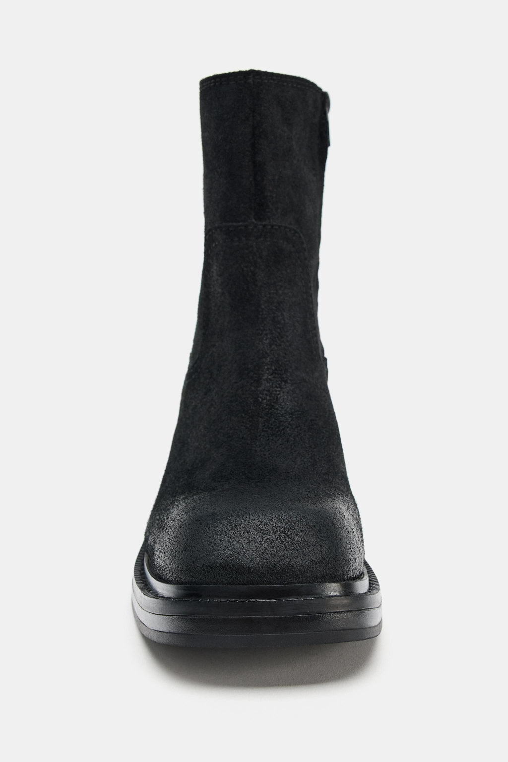 LEATHER ANKLE BOOTS WITH SQUARE TOE