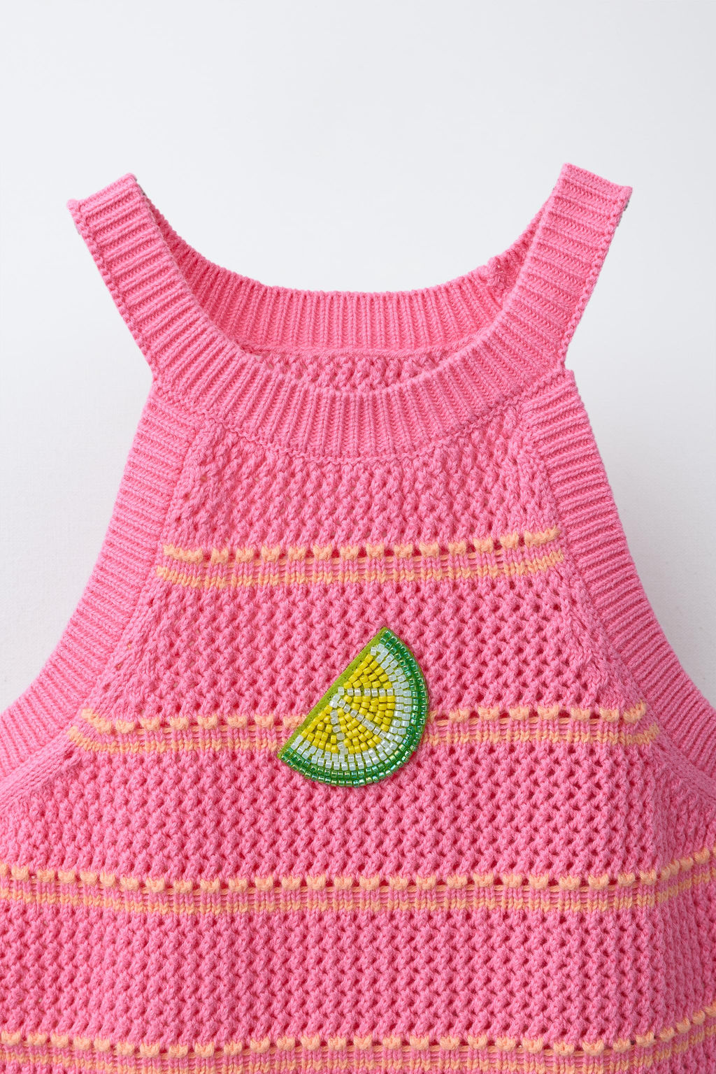 TOP PUNTO CROCHET LIM?N / Rosa - Zara фото 3