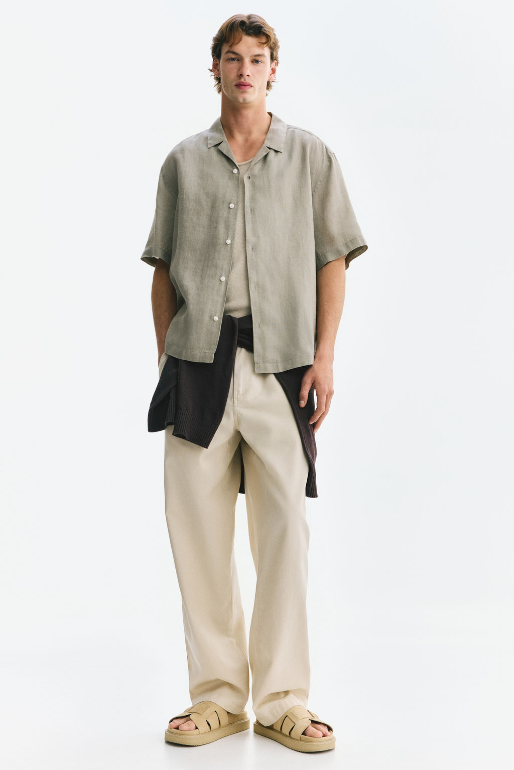 Camisa resort de lino Relaxed Fit - H&m фото 10