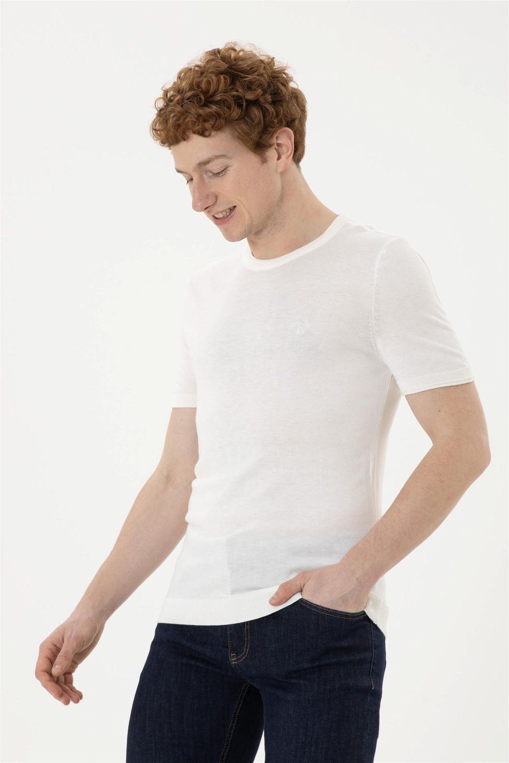 Мужской свитер цвета экрю - U.s. polo assn фото 3