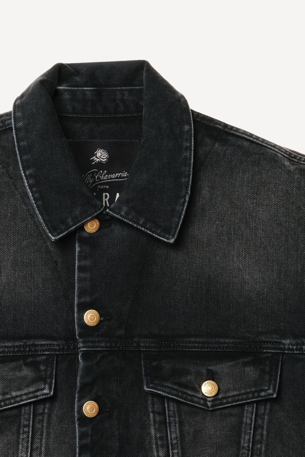 CHALECO DENIM BOXY FIT WILLY CHAVARRIA X ZARA / Negro  фото 4