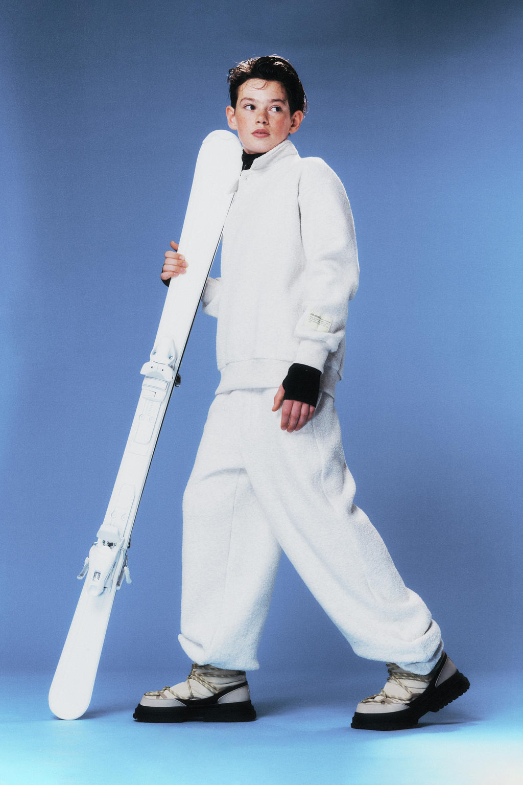 TEXTURED POLO SHIRT AND WIDE-LEG TROUSERS SET - Zara фото 11