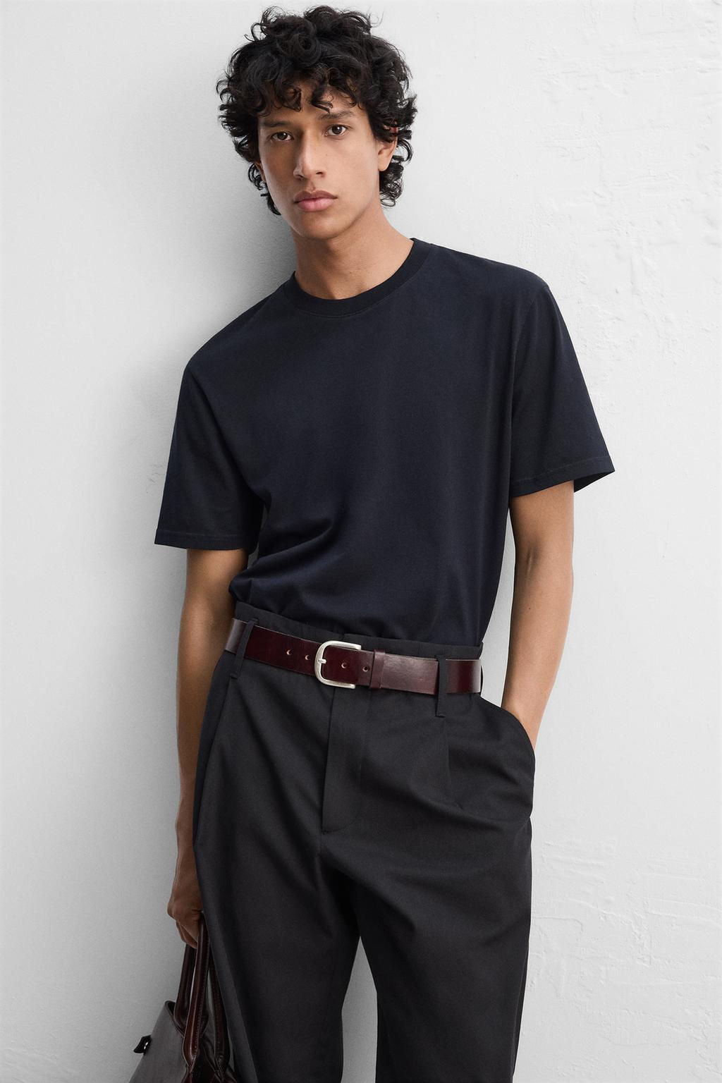 SLIM FIT MEDIUM WEIGHT T-SHIRT - Zara фото 15