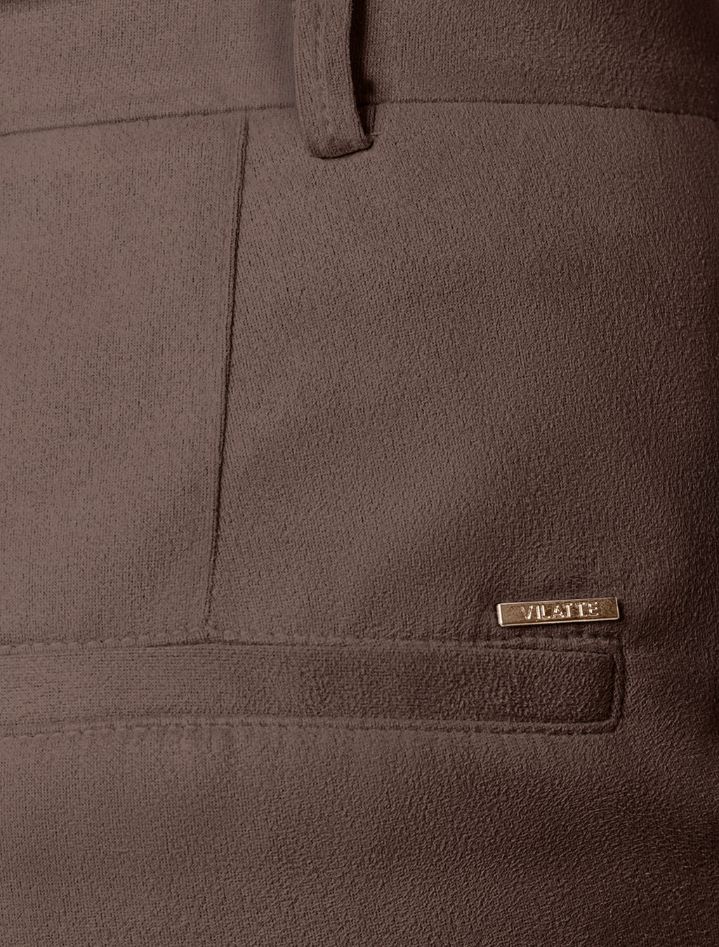 Прямы брюки из искусственной замши - Vilatte фото 3