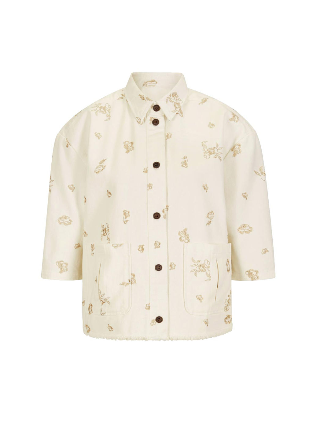 Джинсовый жакет, экрю-бежевый - Linea tesini фото 2