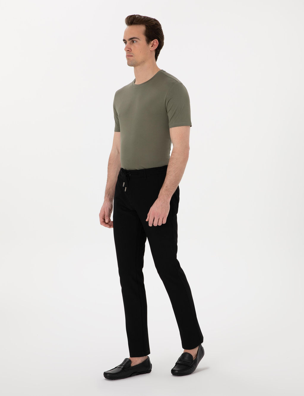 Siyah Slim Fit Jogger Kanvas Pantolon - Pierre cardin фото 3