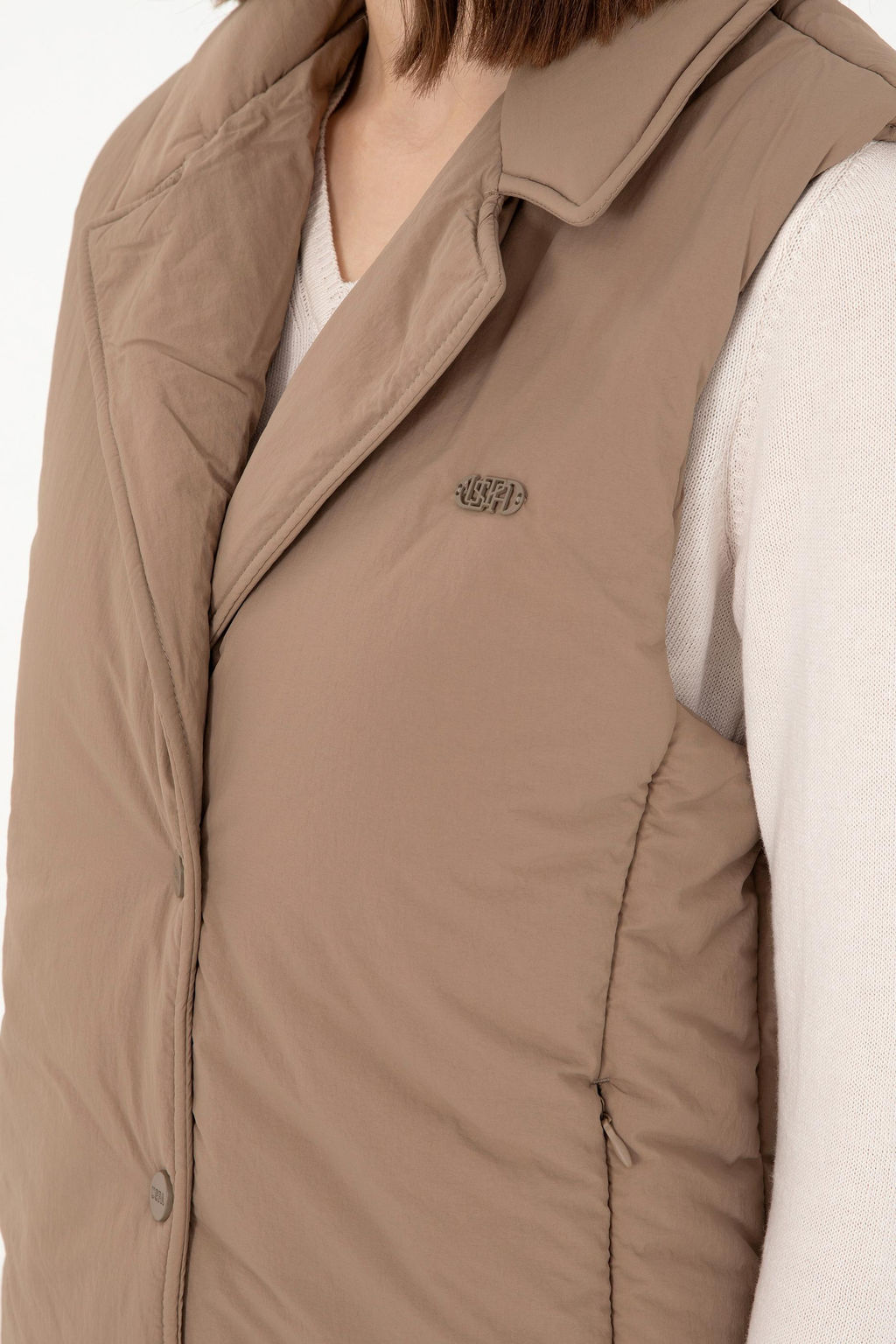 Женский жилет цвета хаки - U.s. polo assn фото 7