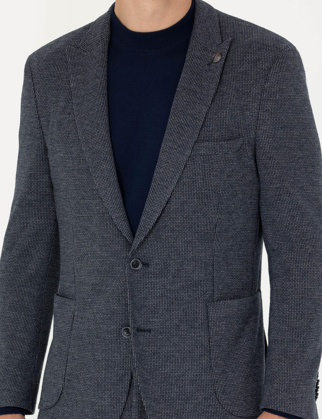 Lacivert Ekstra Slim Fit Spor Tak_m Elbise