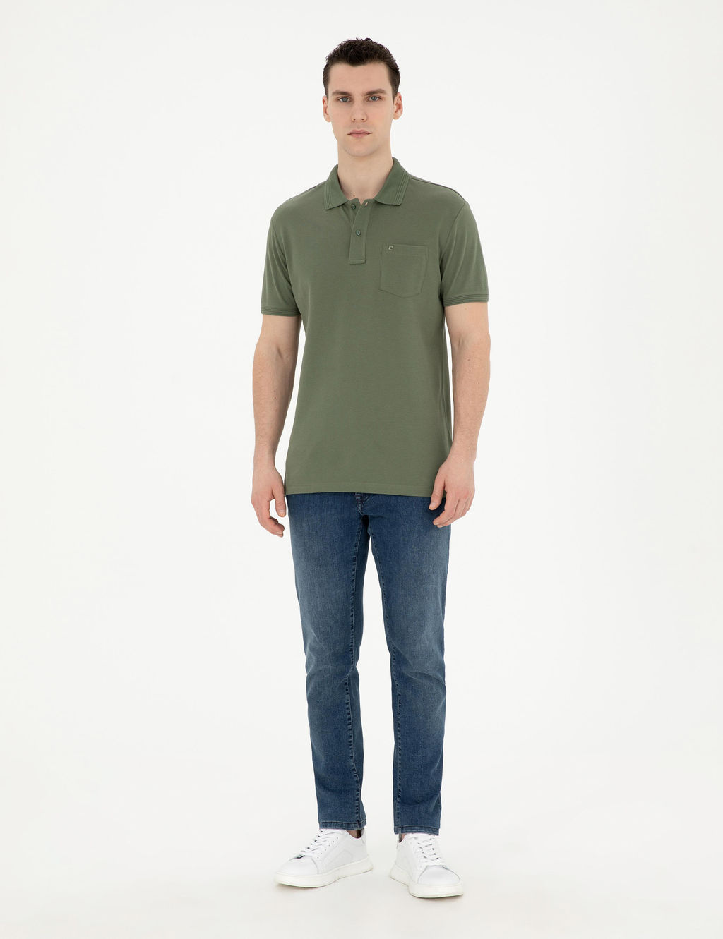 Haki Regular Fit Basic Ti__rt - Pierre cardin фото 11