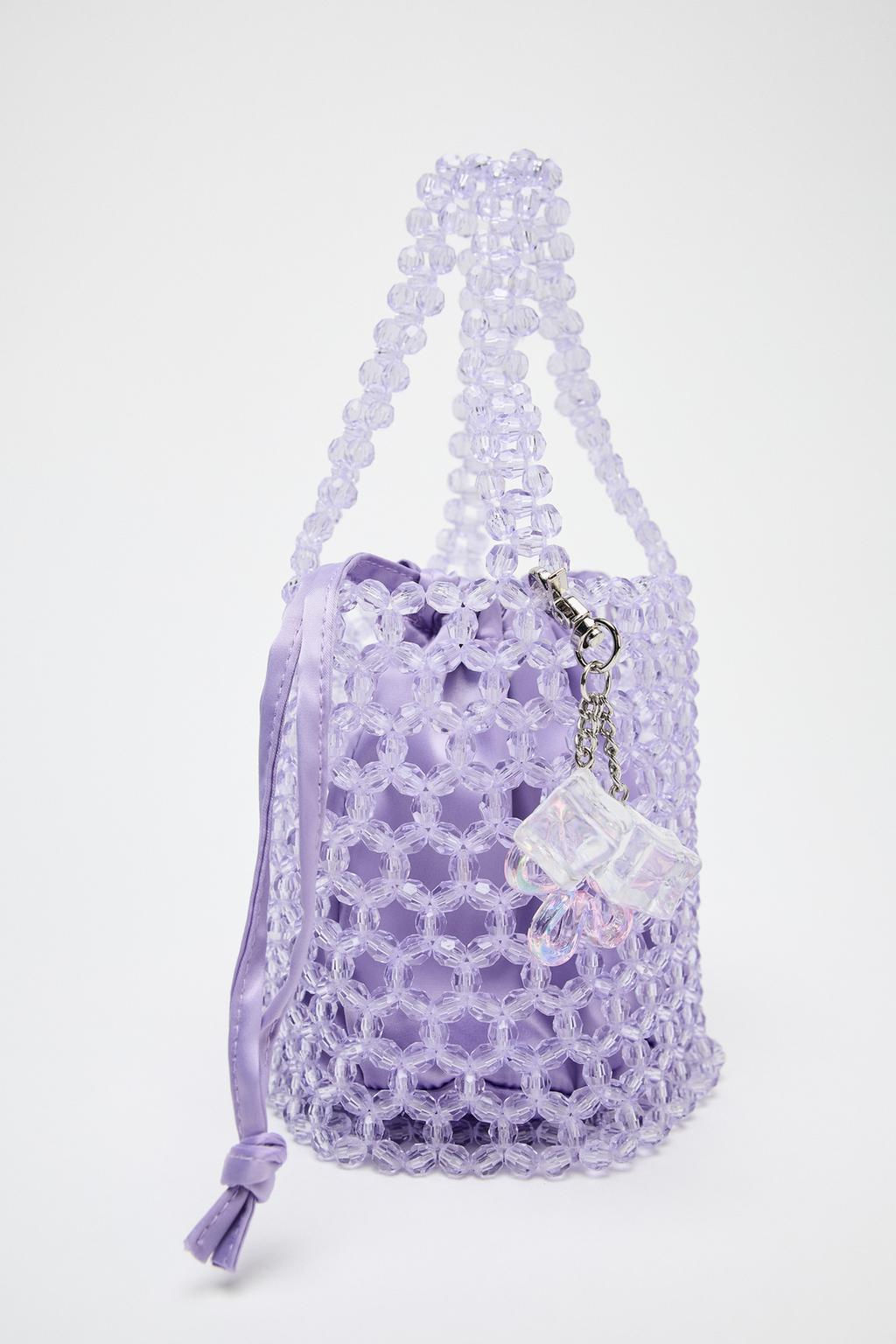 BEADED CYLINDRICAL BUCKET BAG - Zara фото 3