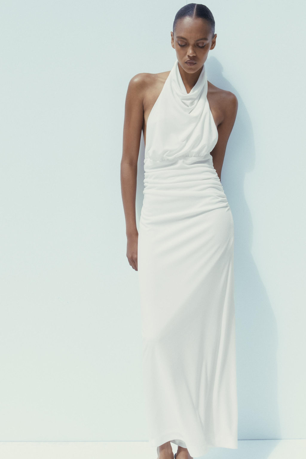 LONG HALTER DRESS WITH OPEN BACK - Zara фото 31