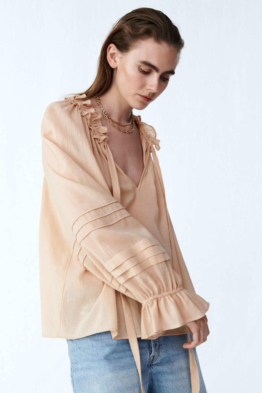 Blusa con cuello de volantes - H&m фото 4