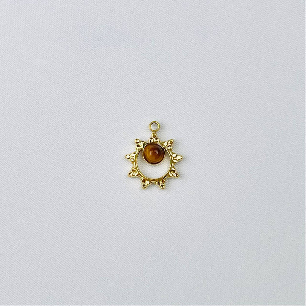 Подвеска с камнем Тигровый глаз (1 шт)