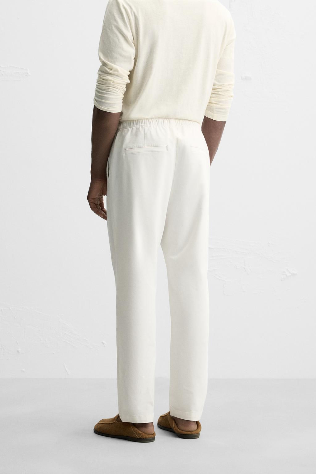 REGULAR FIT JOGGER WAIST TROUSERS - Zara фото 3