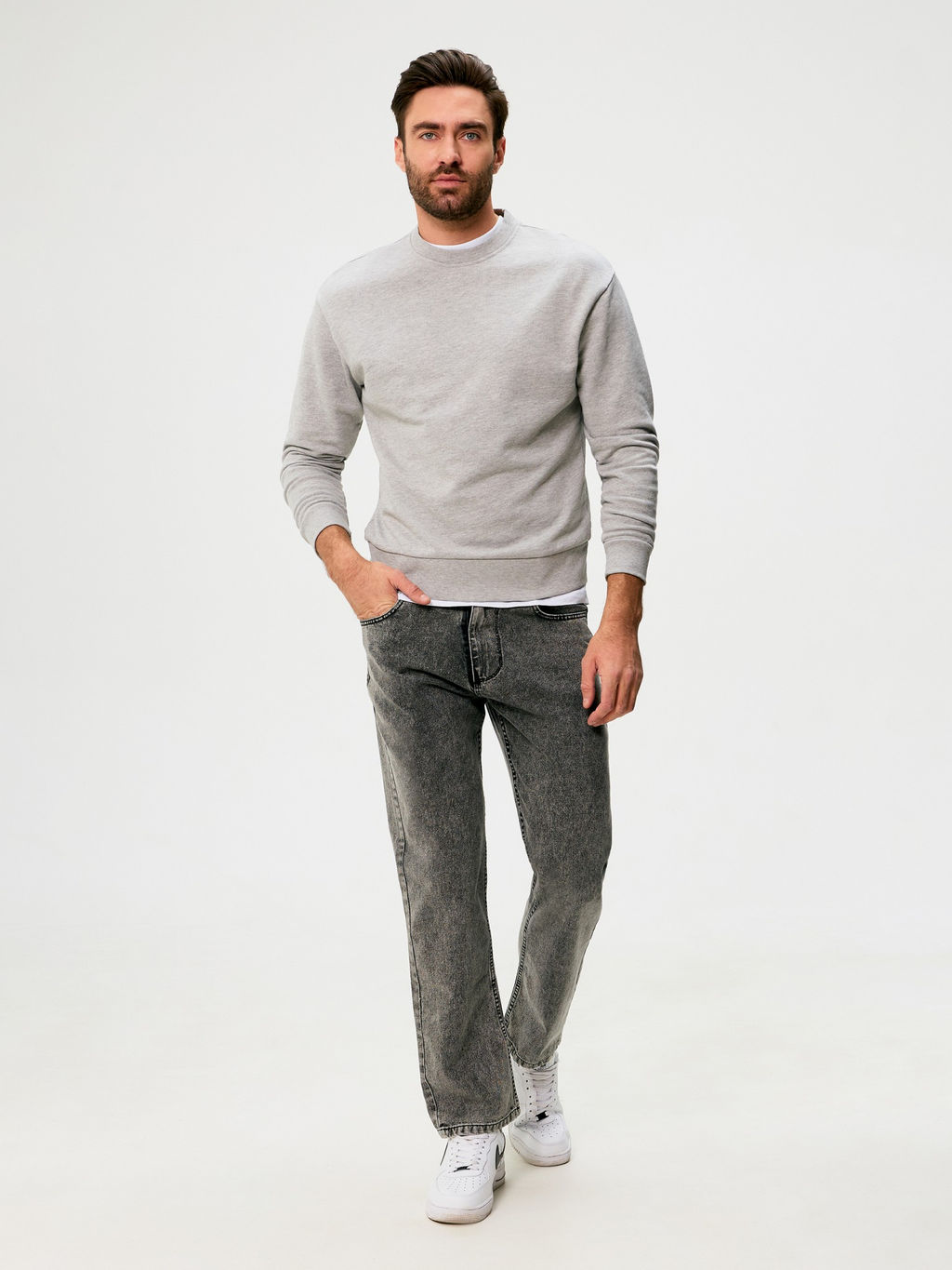 Брюки джинсовые муж. Jeepy_straight relaxed индиго - Concept club фото 7