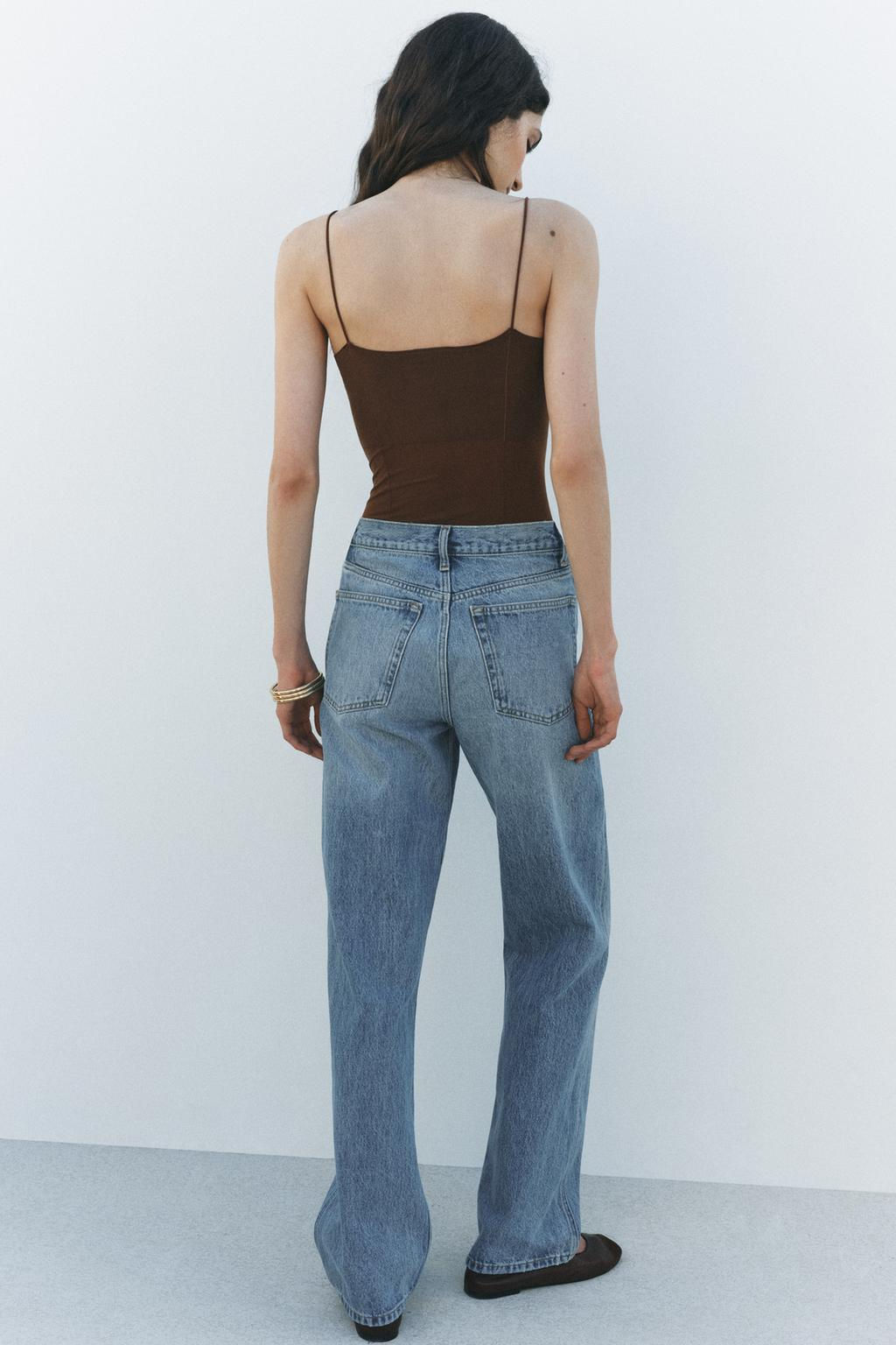 ZW COLLECTION STRAIGHT HIGH-WAIST JEANS - Zara фото 3
