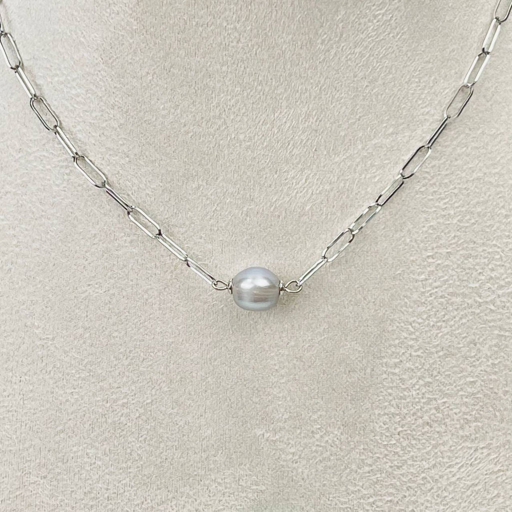 Кулон на цепочке из Жемчуга 38 см +