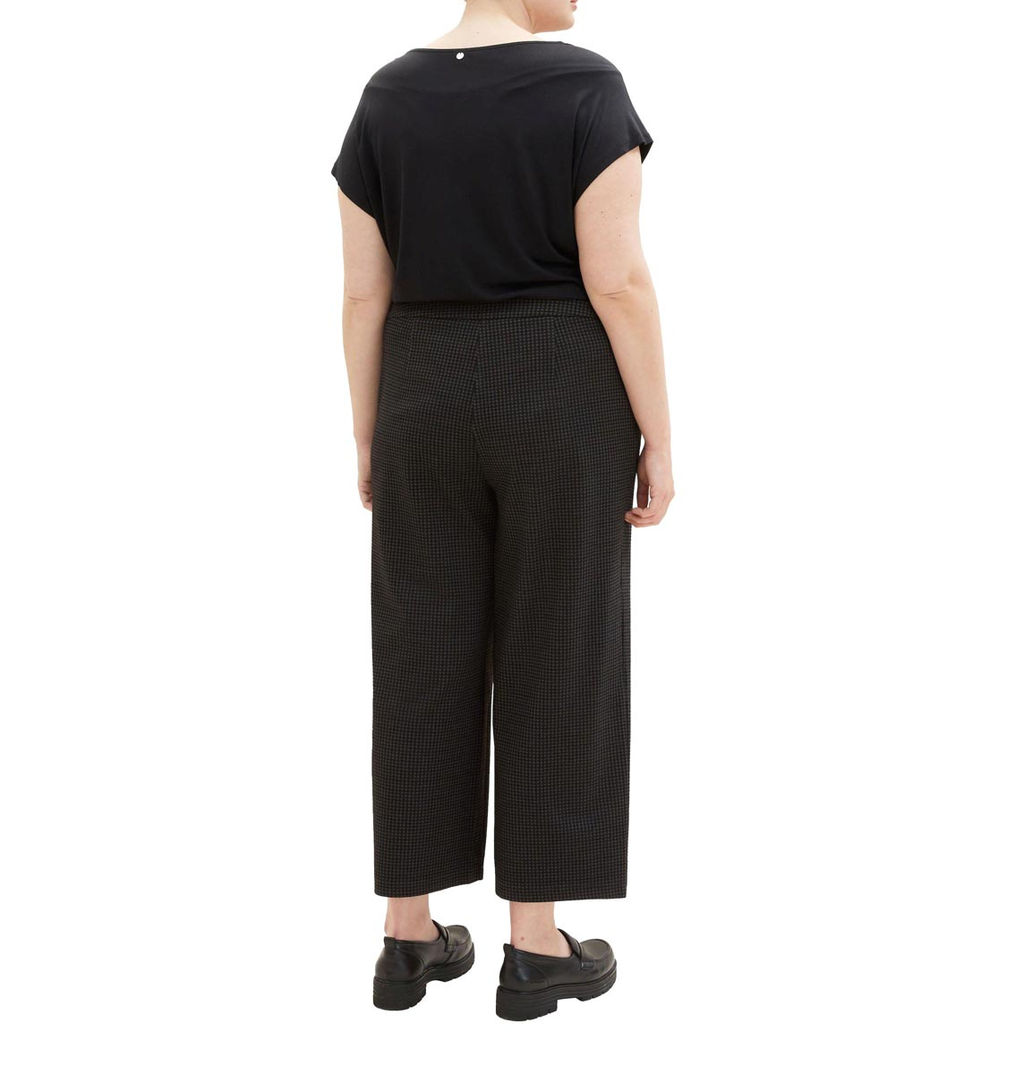 Брюки кулот, черно-серые - Tom tailor фото 4