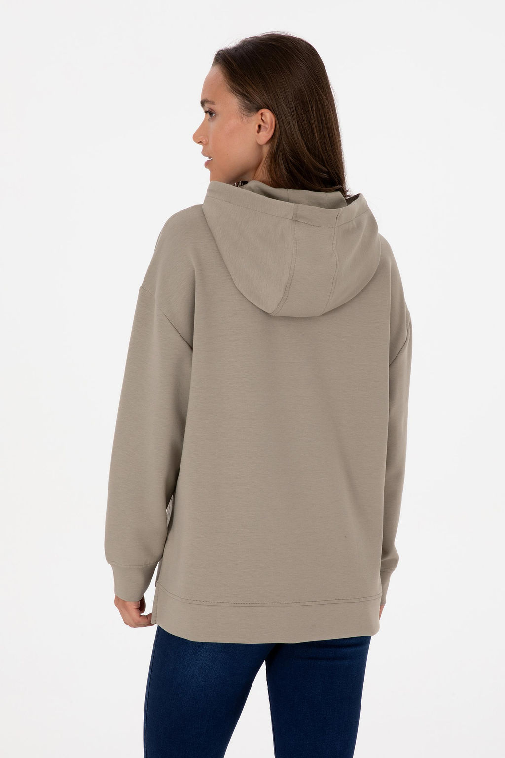 Kad_n A__k Haki Sweatshirt Sepette S_rpriz _ndirim - U.s. polo assn фото 5
