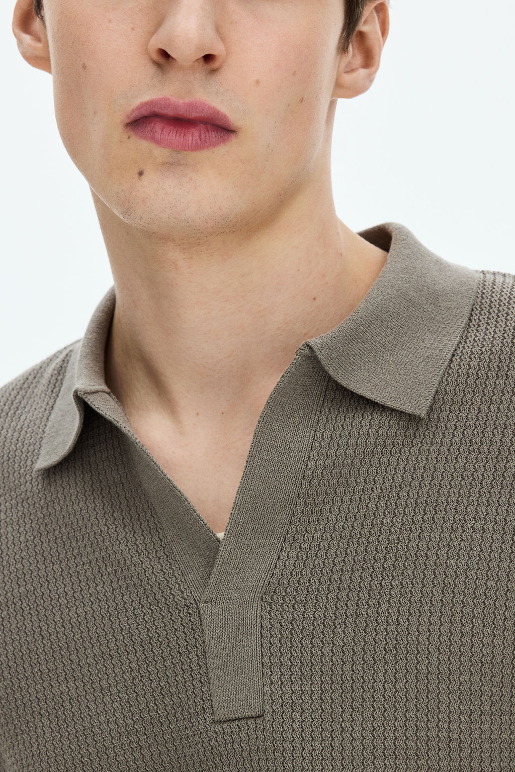 Polo en punto trenzado Regular Fit - H&m фото 9